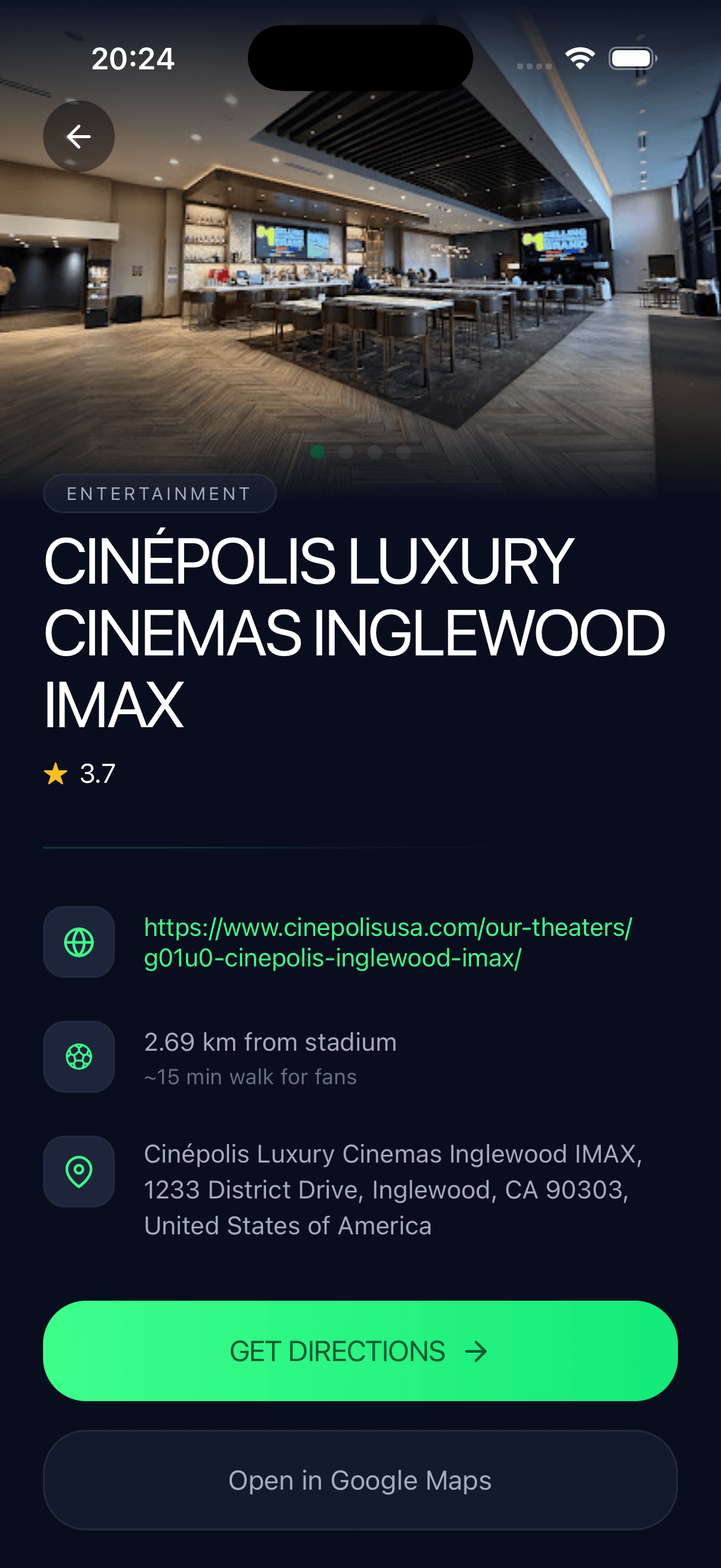 Place detail for Cinépolis Luxury Cinemas